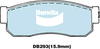Bendix General CT Brake Pad Set Front DB293 GCT