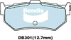 Bendix General CT Brake Pad Set Rear DB301 GCT