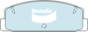 Bendix General CT Brake Pad Set Rear DB417 GCT