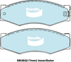 Bendix General CT Brake Pad Set Front DB382 GCT