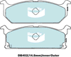 Bendix General CT Brake Pad Set Front DB402 GCT