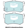 Bendix General CT Brake Pad Set Rear DB437 GCT