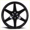 Gloss black bbs bgw cartel alloy wheel with five milled spokes and center cap visible from the front