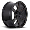 Black gloss-finished bgw cartel alloy wheel with five milled spokes and rustproof center cap logo