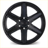 Black matte finish BGW Legend alloy wheel with five-spoke design and center cap for a sleek look
