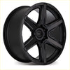Black matte-finished alloy wheel bgw legend with five-spoke design and bfg logo center cap