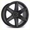 Bgw legend matt black black matte-finished alloy wheel with five-spoke design and rzv logo center cap