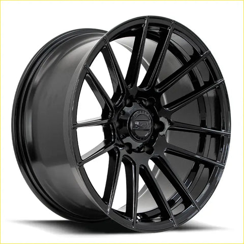 Bgw shadow gloss black alloy wheel with black gloss finish multi spoke design and bbs logo center cap