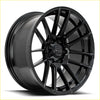 Gloss black bbs bgw shadow alloy wheel with multi-spoke design and center cap logo for vehicles