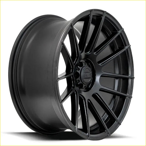 Bgw shadow matt black black matte finished alloy wheel with multi spoke design and acw logo at the center