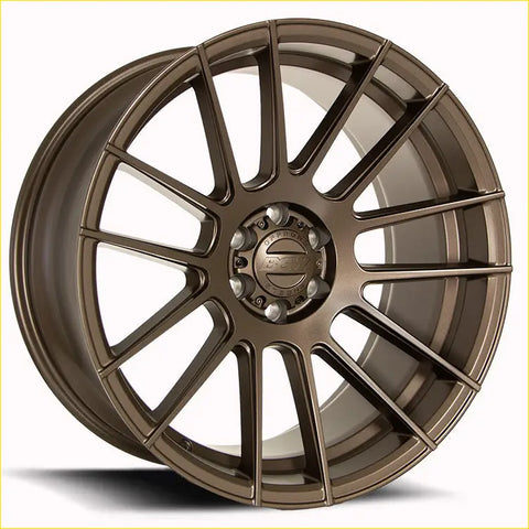 Bronze finished alloy wheel bbs bgw shadow with multi spoke design and matt bronze color center cap