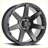 Black matte finished bcw bgw vader alloy wheel with rugged multi spoke design and machined accents