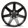 Bgw vader matt black alloy wheel with black matte finish rugged multi spoke design and bbs logo at center