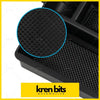 Black textured rubber mat with diamond pattern for isuzu center console armrest storage box tray