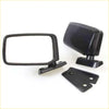 Black plastic side-view mirror assembly with mounting brackets for nissan datsun 620 720 120y 520 521 b310 1972-1986