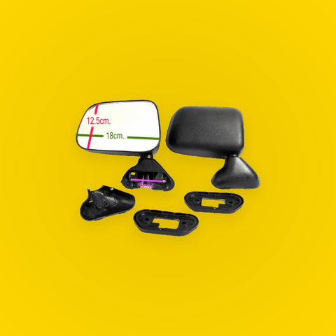 Black Door Mirrors x2 for Toyota Hilux Utility 1988-1998