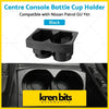 Black plastic front centre console bottle cup holder designed for nissan patrol gu y61 fitment