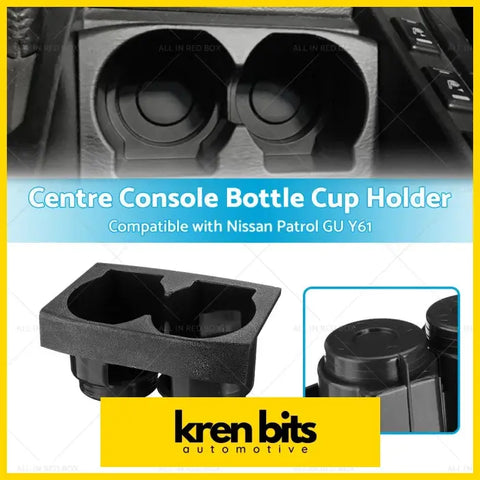 Black plastic front centre console bottle cup holder designed for nissan patrol gu y61