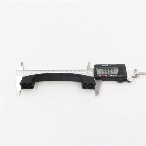 Black rubber inner door handle for Nissan Datsun 620 720 1300 1500 521 with molded grip measured by digital caliper