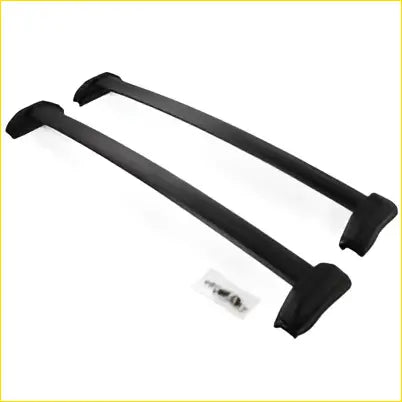 Black roof rack cross bars for honda crv 2002-2006 with sturdy plastic end caps and sleek modern design
