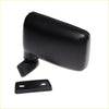 Black plastic side door mirror lhs with rectangular housing and mounting bracket for isuzu faster bedford kb250 kb280