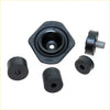 Black rubber body mounting base support set with hexagonal base and cylindrical parts for nissan datsun 720 1980-1986