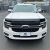 White ford ranger with black bonnet guard protector stone guard designed for 2022+ new ranger models