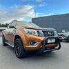Bronze nissan navara np300 2015-2020 with black alloys front bull bar and bonnet guard protector stone guard oem