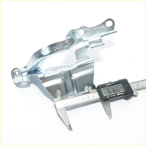 Silver metallic bonnet hinge for toyota hilux revo 2015-2023 with matte finish and precise engineering details