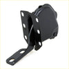 Black metal bonnet hinge for Toyota Hilux 78-83 with curved body and multi-hole mounting brackets for secure fit