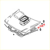 Black plastic bonnet hinge set with integrated mounting brackets and fasteners for mitsubishi triton strada l200 2005-2015