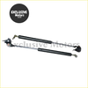 Black bonnet hood gas strut shock lift supports with metallic ends and mounting hardware for Toyota Land Cruiser LC80