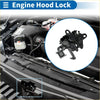 Black plastic bonnet latch assembly with latch mechanism and mounting brackets for toyota fj cruiser 2007-2014