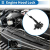 Black metal bonnet latch assembly with lever and mechanical linkage for toyota rav4 2013-2018 replacement