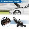 Black plastic and metal bonnet latch assembly with spring for Toyota Tacoma 1995-2000 shown from the back side