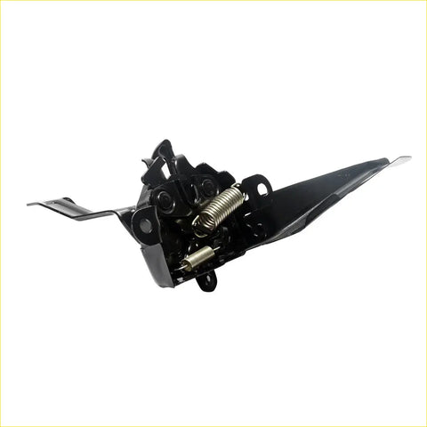 Black metal bonnet latch lock for Toyota Hilux 2015-2024 showing back side with springs and mounting brackets