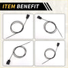 Black bonnet latch release cable for toyota tundra sequoia with small black connector and metal tip ends