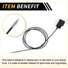 Black cable bonnet latch release cable for Toyota Tundra Sequoia with gray silver connector and black plastic clip