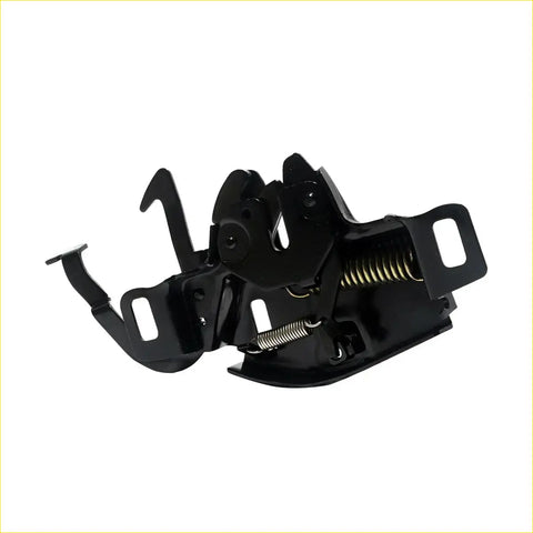 Black metal bonnet latch striker lock for mitsubishi triton l200 1986-1996 with visible spring and brackets