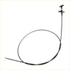 Black rubber coated bonnet release cable with t shaped handle and metal ends for nissan ad wingroad 1990 1999