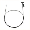 Black bonnet release cable with textured grip handle and metal connectors for Nissan Terrano WD21 Navara D21 1986-1995