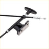 Black plastic and metal bonnet release cable with t-shaped handle for nissan terrano wd21 navara d21 1986-1995