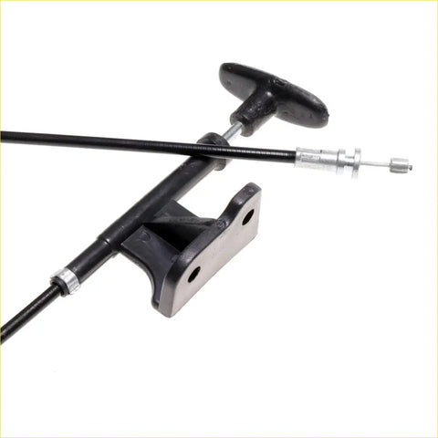 Black plastic and metal bonnet release cable with t-shaped handle for nissan terrano wd21 navara d21 1986-1995