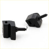 Black rubber bonnetbumper engine mount with rectangular body and hook for nissan datsun ute 1965-1997