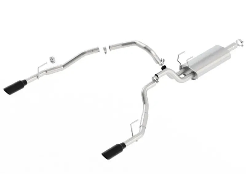 Borla 140308BC Borla 09-17 Dodge Ram 1500 5.7L V8 3in to Dual 2.5in Single Round Rolled Angle-Cut S-