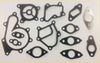 Black rubber bottom end gasket set with various shapes and a silver metal part for Nissan Cabstar Navara D22 D40 2.5 dci di
