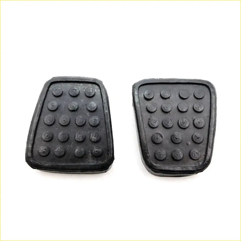 Black rubber brake clutch pedal pads with raised circular bumps for grip fit mazda familia 1963-1968 sedan models