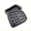 Black rubber brake clutch pedal pad with textured surface and raised bumps for Mazda Luce 1500 1800 1966-1973