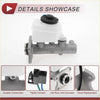 Gray metallic brake master cylinder with white plastic reservoir and black cap for Toyota Hilux 2WD pickup 2005-2015