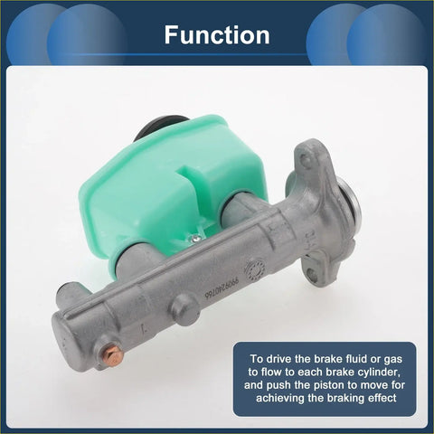 Gray metallic brake master cylinder with teal plastic reservoir for toyota hilux mk4 1997-2001
